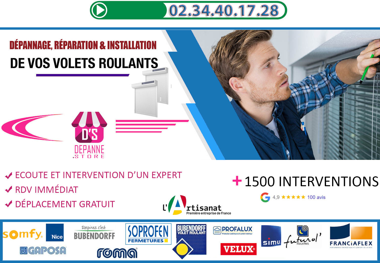 Deblocage volet roulant Engenville 45300